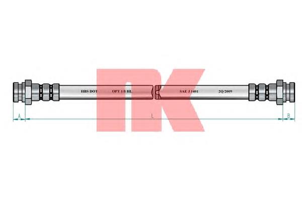 Tubo flexible de frenos trasero 5881243002 Hyundai/Kia