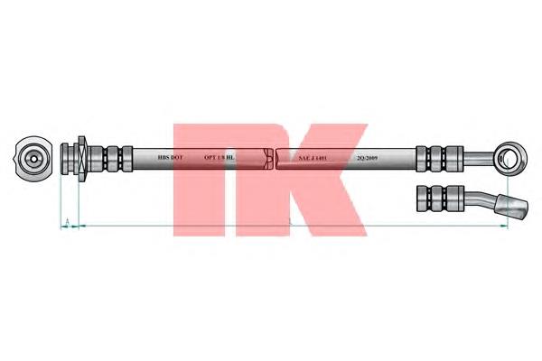 852258 NK tubo flexible de frenos trasero