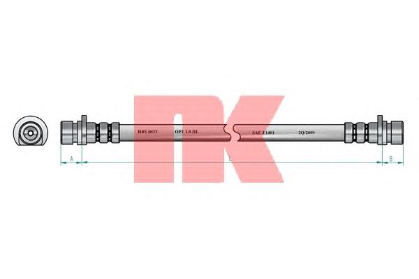 Tubo flexible de frenos trasero derecho 01466SAA000 Honda