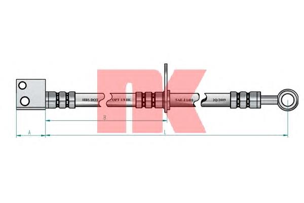 Tubo flexible de frenos delantero izquierdo 01465SAAG00 Honda