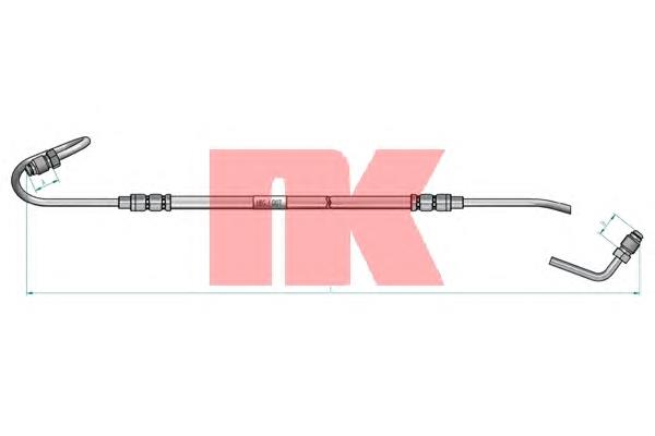 853752 NK tubo flexible de frenos trasero izquierdo