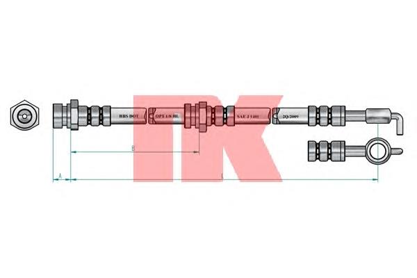 853509 NK tubo flexible de frenos trasero