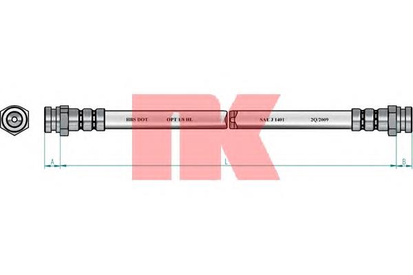 853271 NK tubo flexible de frenos trasero