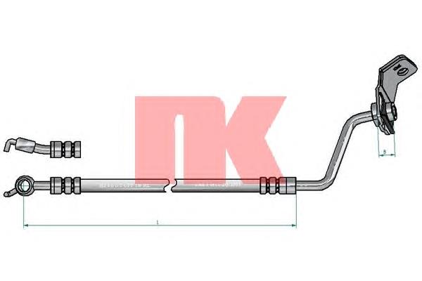 Tubo flexible de frenos trasero izquierdo 853485 NK