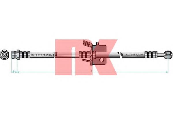 853497 NK tubo flexible de frenos delantero derecho