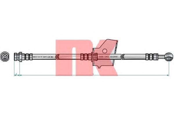 853498 NK tubo flexible de frenos trasero izquierdo