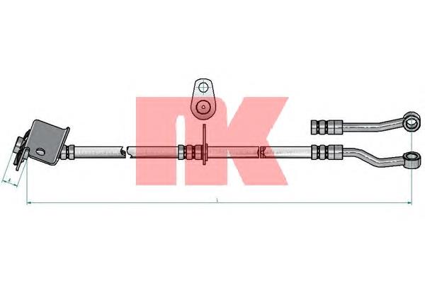Tubo flexible de frenos trasero izquierdo 853479 NK