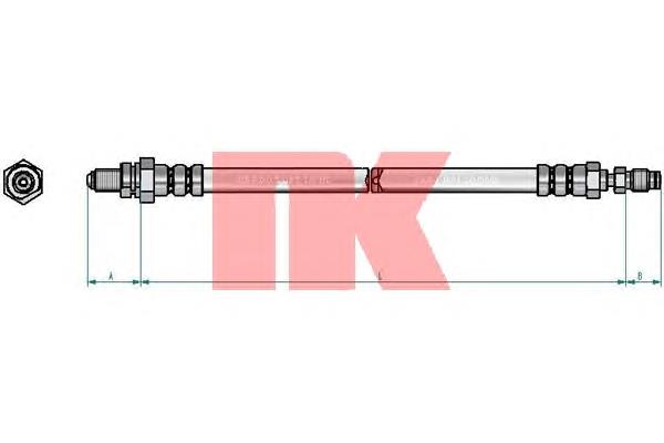 Tubo flexible de frenos delantero derecho 1479004 Ford