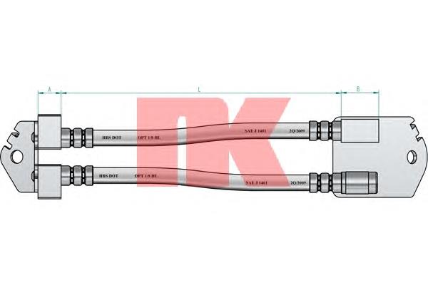 Tubo flexible de frenos trasero 1378022 Ford