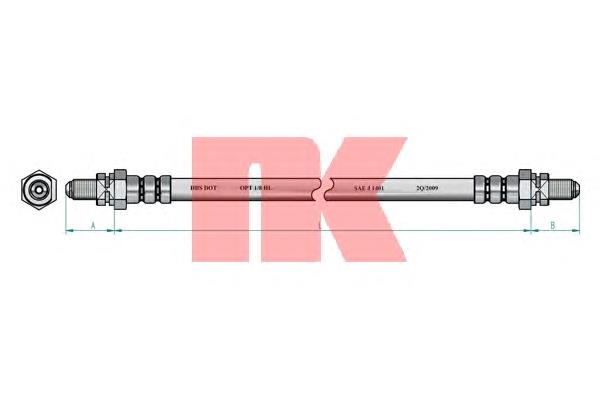 852593 NK tubo flexible de frenos trasero