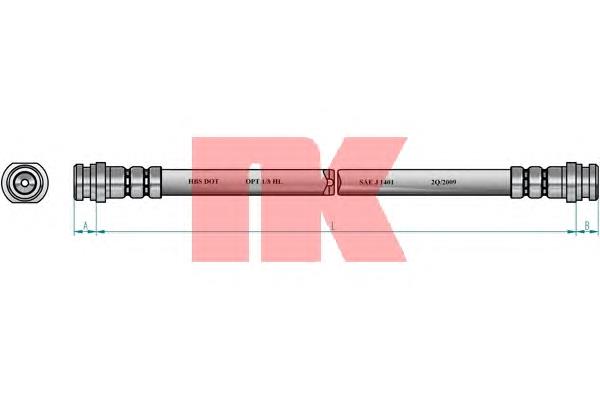 855233 NK tubo flexible de frenos trasero izquierdo