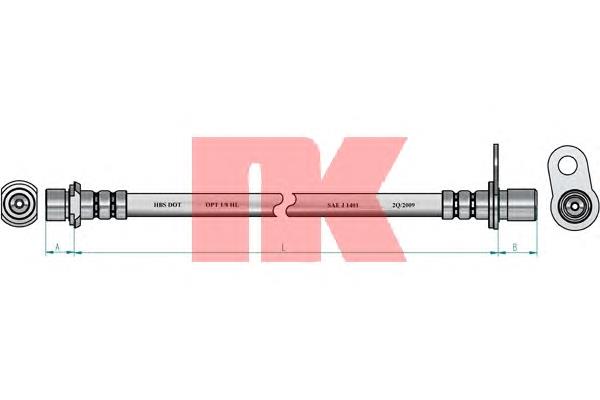 8545169 NK tubo flexible de frenos trasero izquierdo