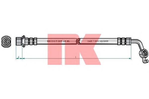 8545180 NK tubo flexible de frenos delantero derecho