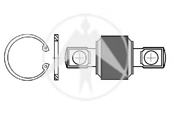 Silentblock para barra Panhard trasera 591061 Diesel Technic