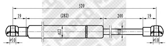 91573 Mapco amortiguador de maletero