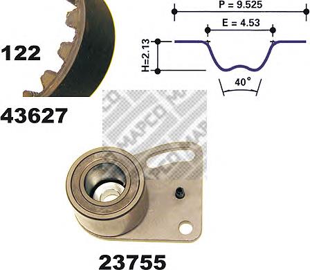 23627 Mapco soporte amortiguador delantero