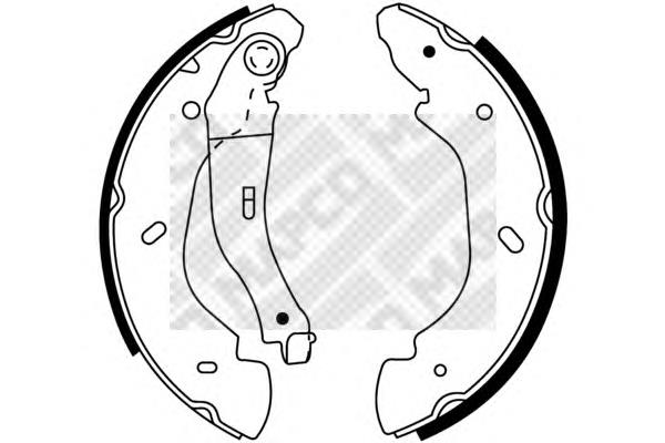 Zapatas de freno traseras Mapco 8853