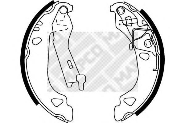 8025 Mapco zapatas de frenos de tambor traseras