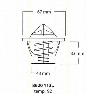 Termostato, refrigerante 862011392 Triscan