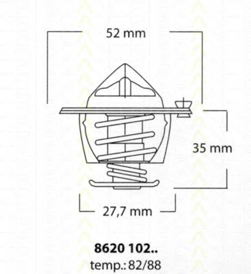 862010282 Triscan termostato, refrigerante