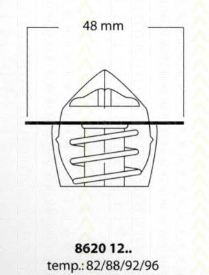 86201282 Triscan termostato, refrigerante