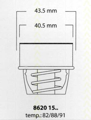 86201582 Triscan termostato, refrigerante