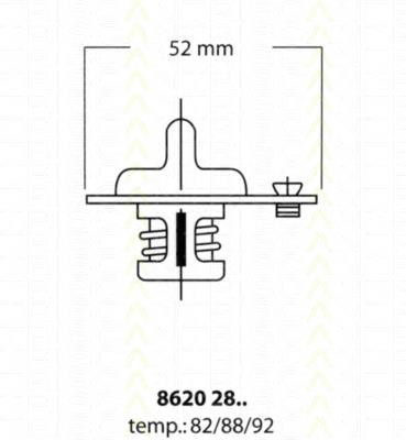 86202892 Triscan termostato, refrigerante