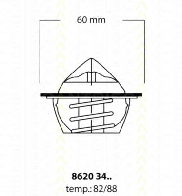 86203488 Triscan termostato, refrigerante