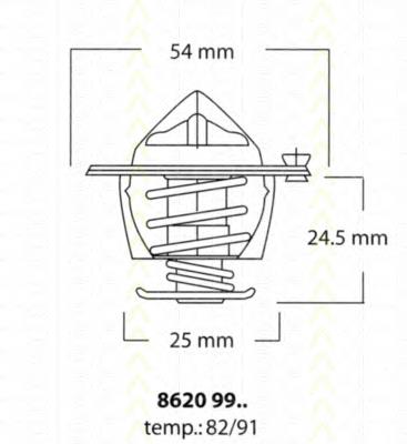 86209982 Triscan termostato, refrigerante