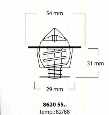 86205588 Triscan termostato, refrigerante