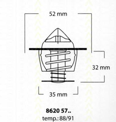 86205791 Triscan Termostato de agua