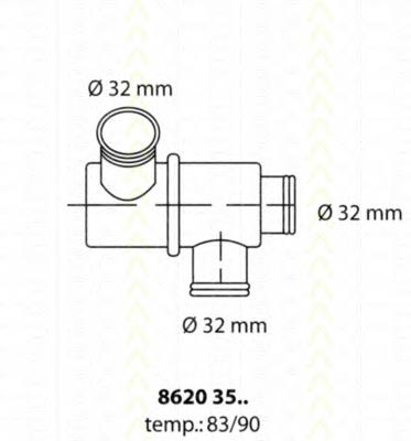 86203590 Triscan termostato, refrigerante