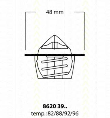 Termostato, refrigerante 86203982 Triscan