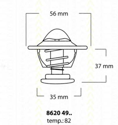 86204982 Triscan termostato, refrigerante