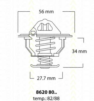 86208082 Triscan termostato, refrigerante