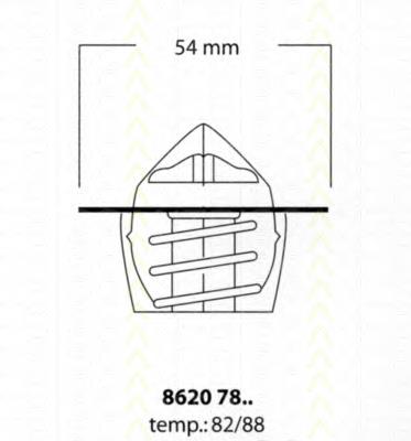 Termostato, refrigerante 86207888 Triscan