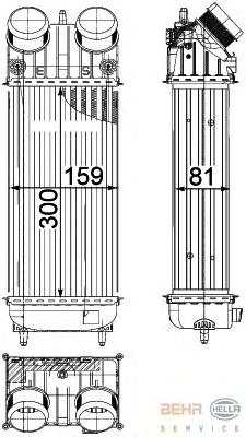 8ML376822231 HELLA radiador de aire de admisión