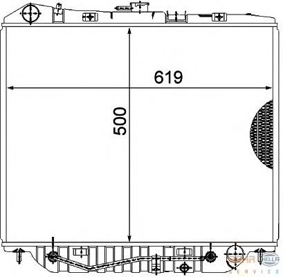 8MK 376 771-101 HELLA radiador refrigeración del motor