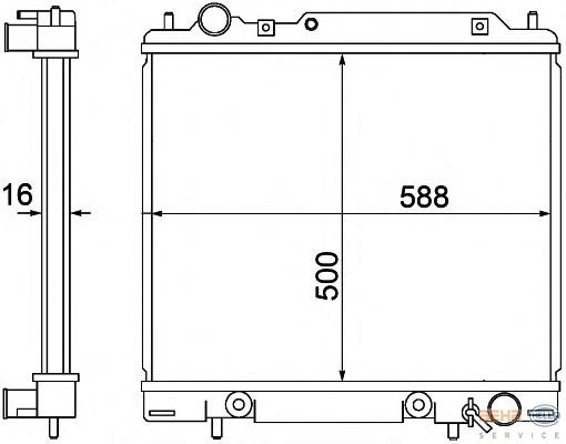 Radiador refrigeración del motor MR126106 Mitsubishi