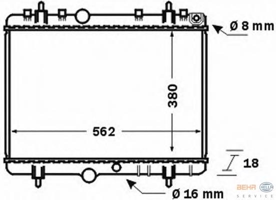 Radiador refrigeración del motor 58312A NRF