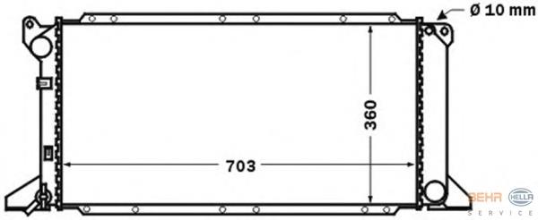 8MK376768181 HELLA radiador refrigeración del motor