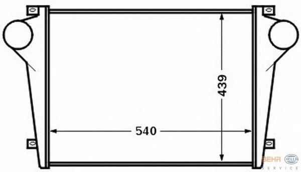 Radiador de aire de admisión 8ML376776741 HELLA