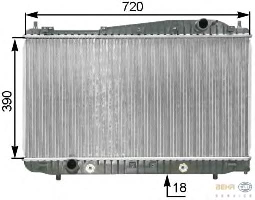 Radiador refrigeración del motor 8MK376763251 HELLA