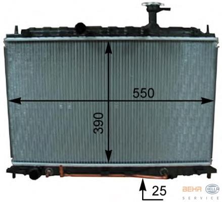 Radiador refrigeración del motor 66769 Nissens