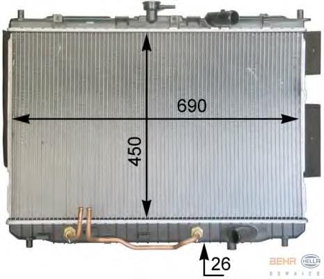 Radiador refrigeración del motor 59043 NRF