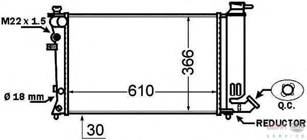 8MK376766761 HELLA radiador