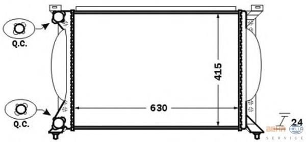 8MK376766264 HELLA radiador