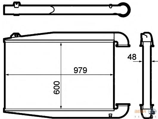 8ML376792011 HELLA radiador de aire de admisión