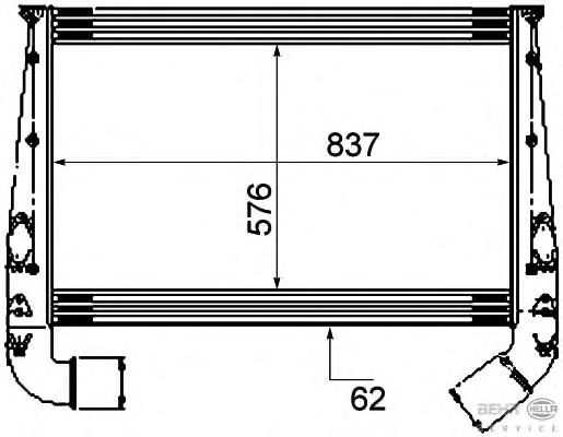 Radiador de aire de admisión 8ML376777061 HELLA