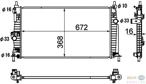 Radiador refrigeración del motor 59068 NRF